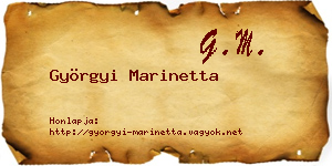 Györgyi Marinetta névjegykártya
