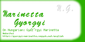 marinetta gyorgyi business card